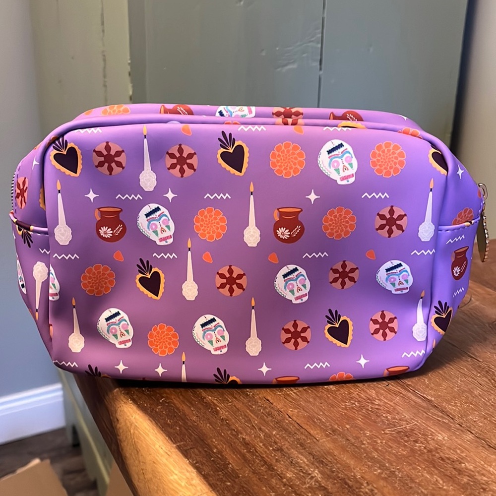 New. Sugar Skull Cosmetic Bag